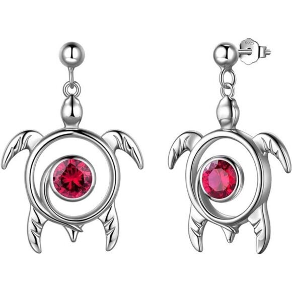 Adjustable Turtle Earrings Aurora Tears Set Celtic Spiral 925 Sterling Silver - Picture 1 of 5